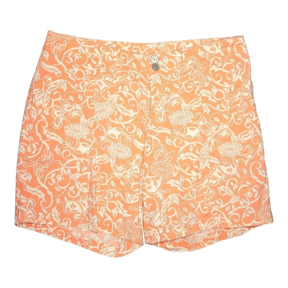 Lane Bryant Shorts Plus Sz 20 Lightweight Casual Floral Peachy Orange